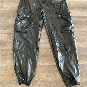 Brand New Faux Leather Cargo Pants! 🖤🖤